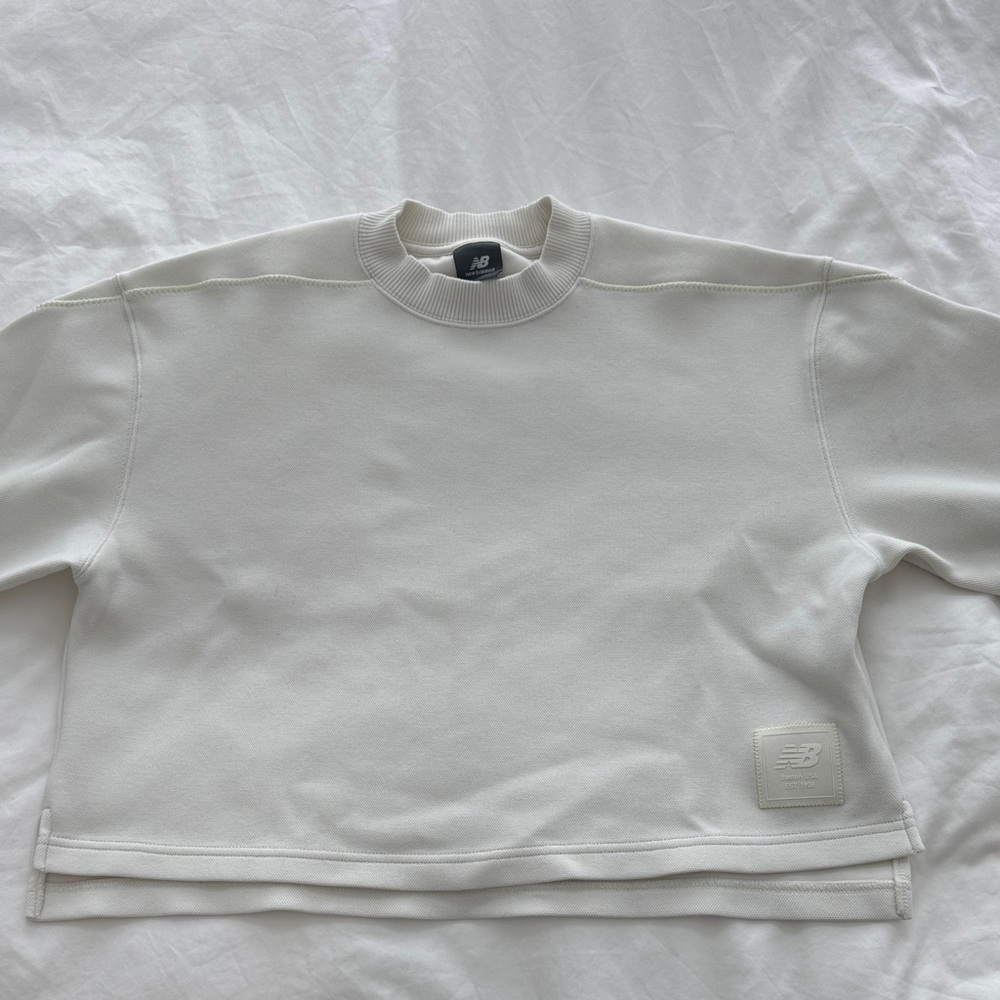 New Balance Off-White Boxy Crewneck Sweatshirt